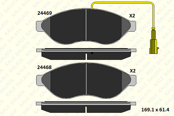 Brake Pad Set, disc brake (24469 190 05)