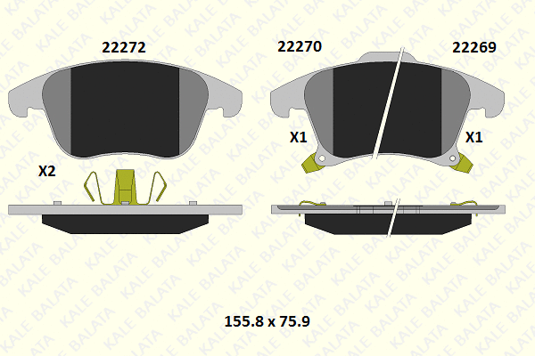 Brake Pad Set, disc brake (22269 194 05)
