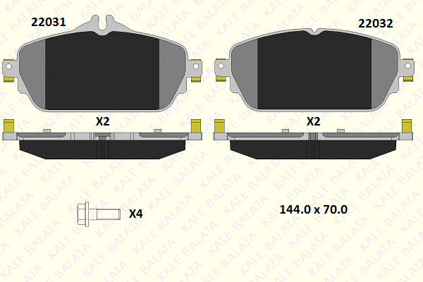Brake Pad Set, disc brake (22031 193 15)