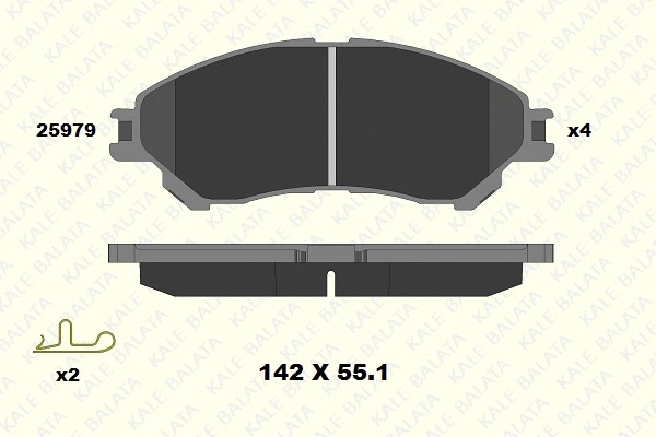 Brake Pad Set, disc brake (25979 168 14)