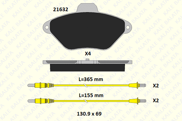 Brake Pad Set, disc brake (21632 160 14)
