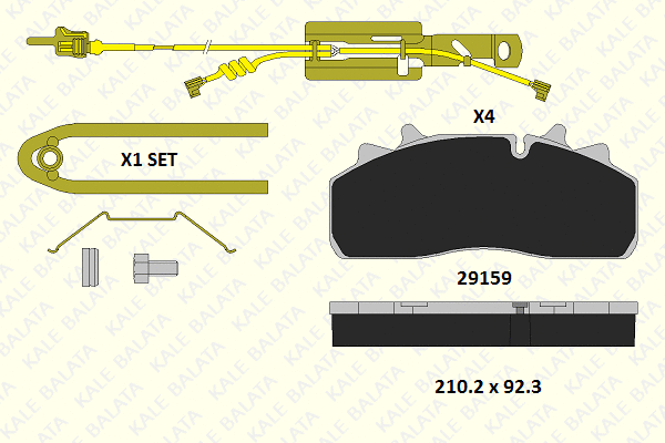 Brake Pad Set, disc brake (29159 301 24)