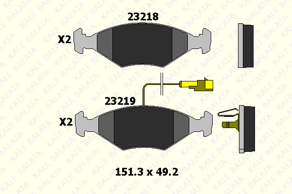 Brake Pad Set, disc brake (23218 180 15)