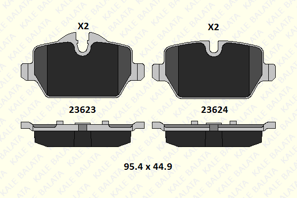Brake Pad Set, disc brake (23623 174 25)