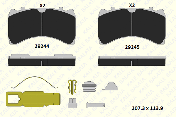 Brake Pad Set, disc brake (29244 298 25)