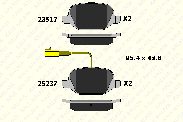 Brake Pad Set, disc brake (23517 172 05)