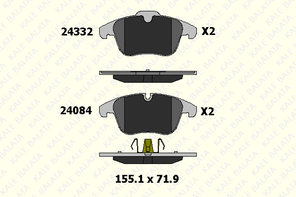 Brake Pad Set, disc brake (24332 179 05)