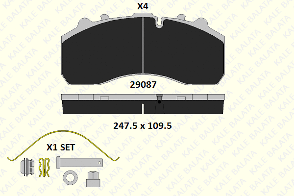 Brake Pad Set, disc brake (29087 300 14)
