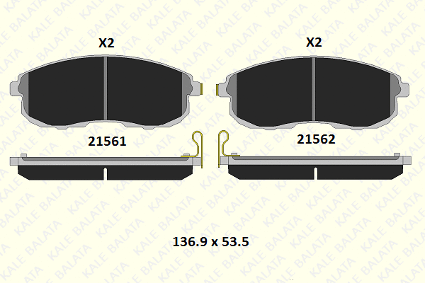 Brake Pad Set, disc brake (21562 170 05)