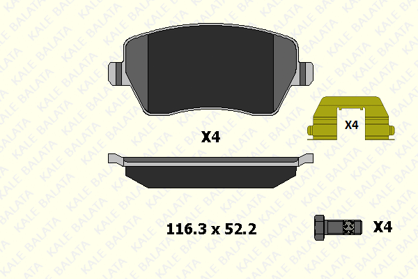 Brake Pad Set, disc brake (23973 174 14)