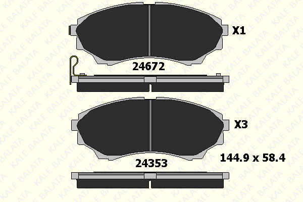 Brake Pad Set, disc brake (24353 150 05)