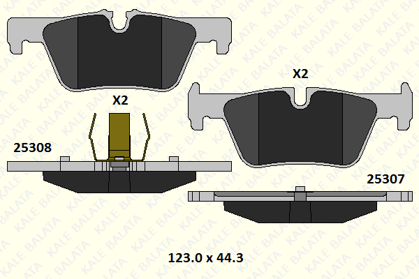 Brake Pad Set, disc brake (25307 172 05)