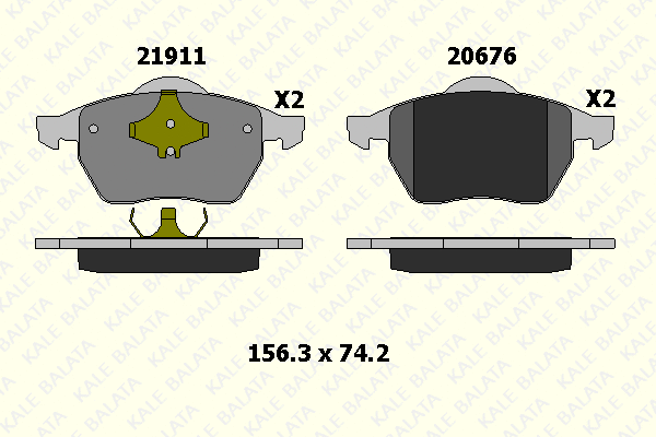Brake Pad Set, disc brake (21911 206 05)