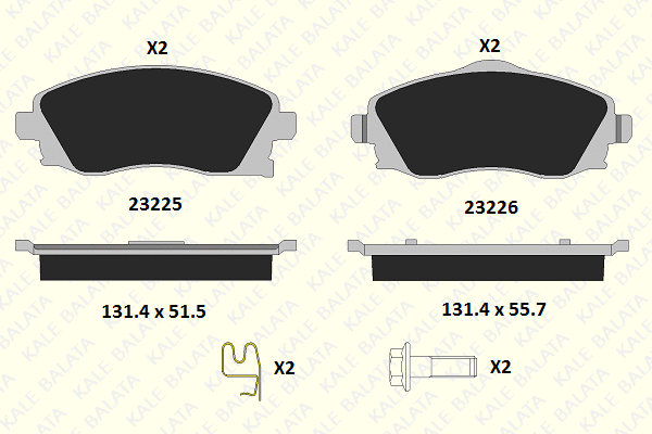 Brake Pad Set, disc brake (23225 170 15)