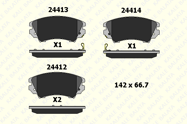 Brake Pad Set, disc brake (24412 191 05)