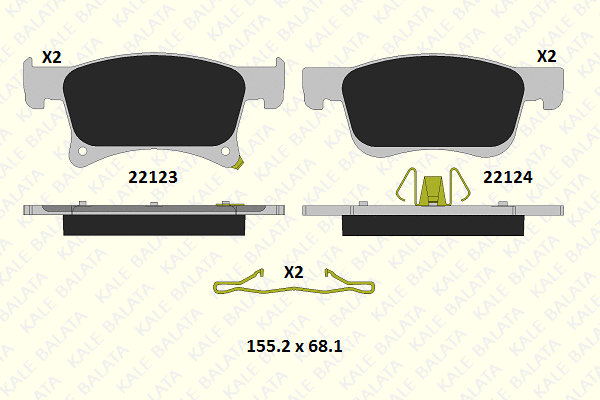 Brake Pad Set, disc brake (22123 178 15)