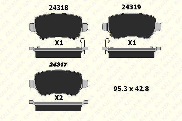 Brake Pad Set, disc brake (23417 152 05)