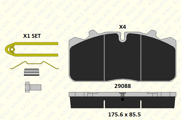 Brake Pad Set, disc brake (29088 260 34)