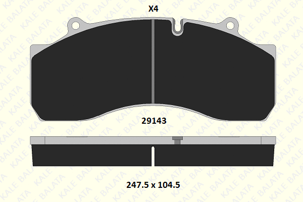 Brake Pad Set, disc brake (29143 300 04)