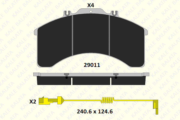 Brake Pad Set, disc brake (29011 250 14)