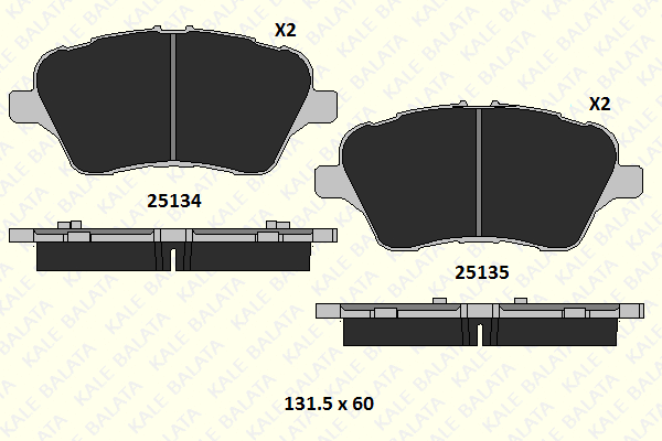 Brake Pad Set, disc brake (25134 167 15)