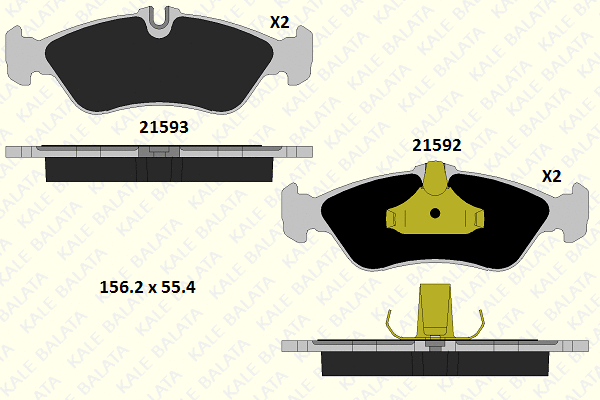 Brake Pad Set, disc brake (21592 188 15)