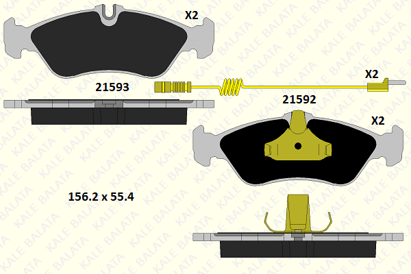 Brake Pad Set, disc brake (21592 188 05)
