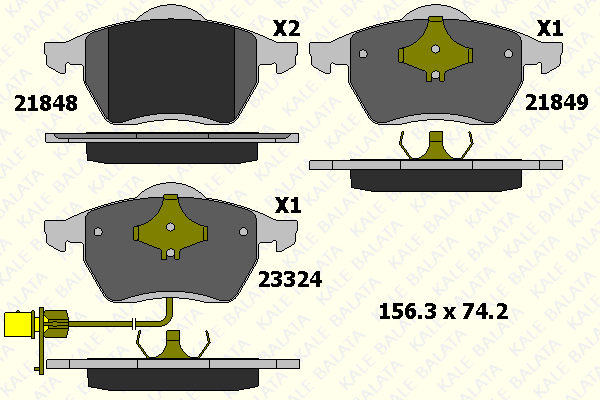 Brake Pad Set, disc brake (21849 206 05)