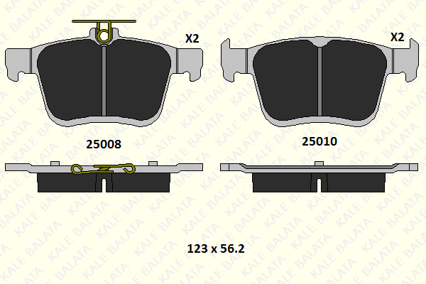 Brake Pad Set, disc brake (25008 164 05)