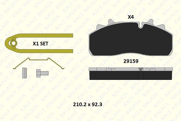 Brake Pad Set, disc brake (29159 301 14)