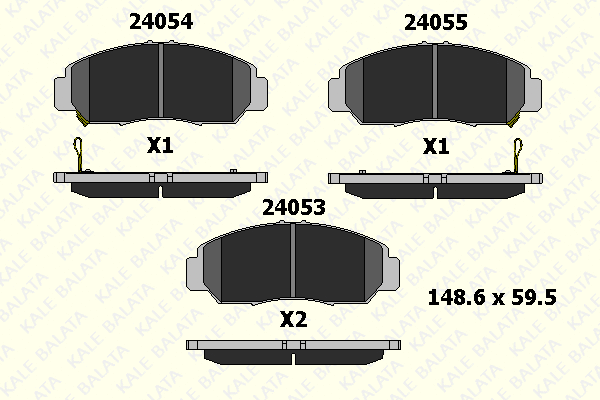 Brake Pad Set, disc brake (24053 170 05)