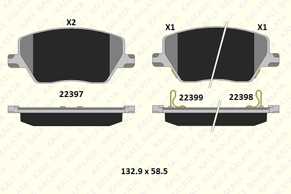 Brake Pad Set, disc brake (22397 192 05)