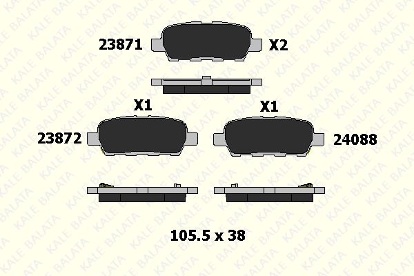 Brake Pad Set, disc brake (23871 138 05)