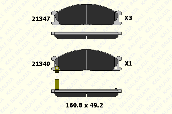 Brake Pad Set, disc brake (21347 170 05)