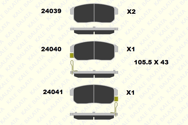 Brake Pad Set, disc brake (24040 144 05)