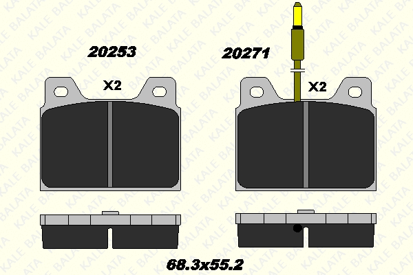 Brake Pad Set, disc brake (20253 164 05)
