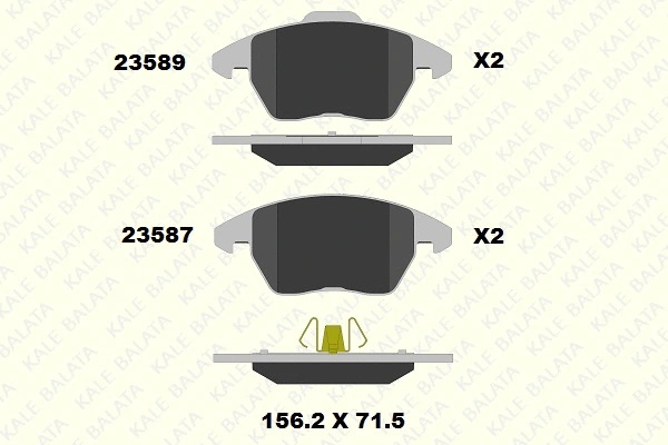 Brake Pad Set, disc brake (23587 203 15)