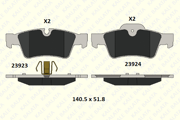 Brake Pad Set, disc brake (23923 179 05)