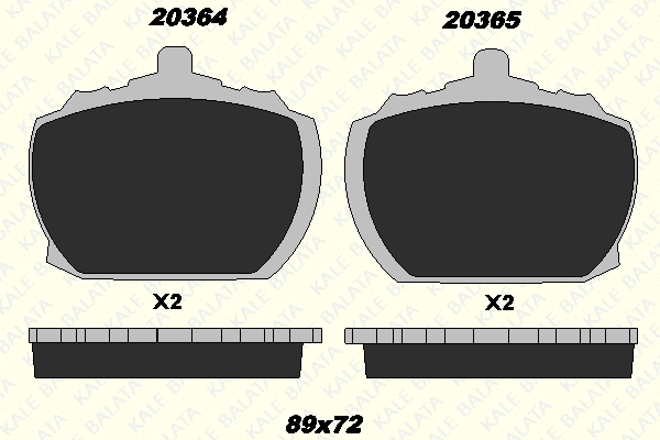 Brake Pad Set, disc brake (20364 150 25)
