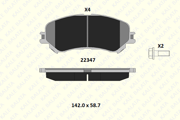 Brake Pad Set, disc brake (22347 185 14)