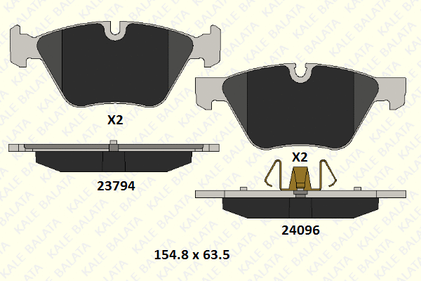 Brake Pad Set, disc brake (24096 203 05)