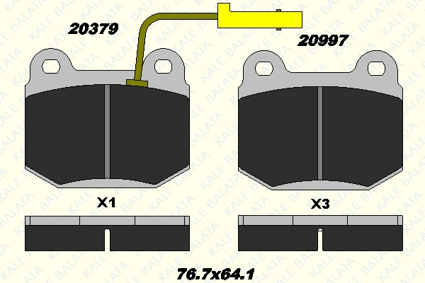 Brake Pad Set, disc brake (20379 165 05)