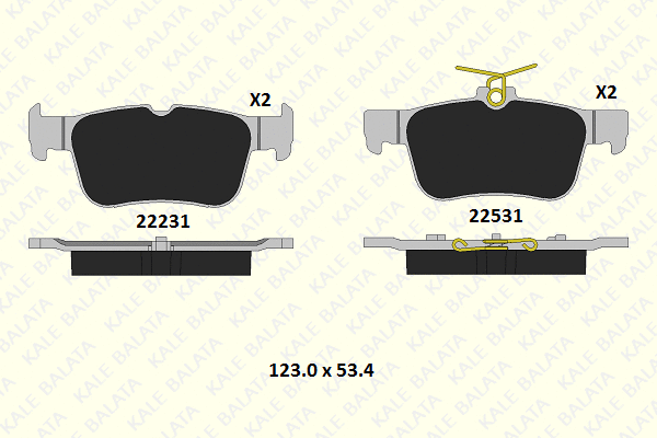 Brake Pad Set, disc brake (22531 159 05)