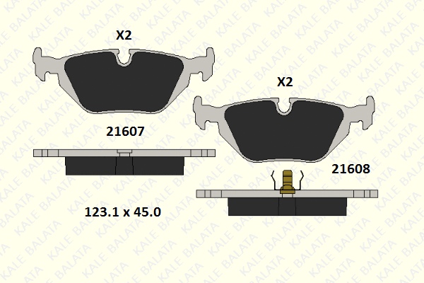 Brake Pad Set, disc brake (21607 173 05)
