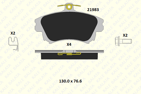 Brake Pad Set, disc brake (21983 173 14)