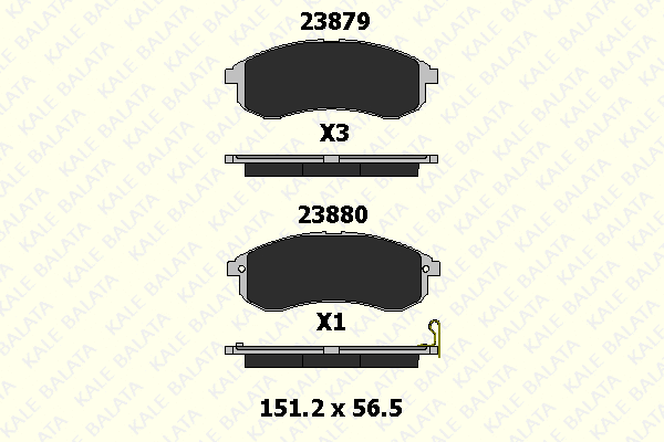 Brake Pad Set, disc brake (23879 155 05)