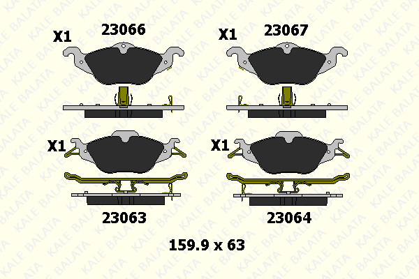 Brake Pad Set, disc brake (23063 173 05)