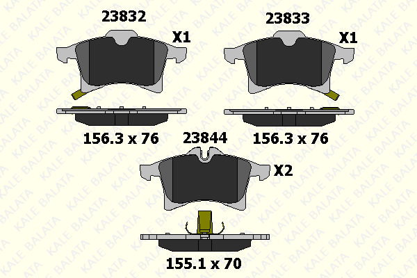 Brake Pad Set, disc brake (23832 200 05)