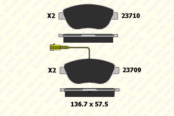 Brake Pad Set, disc brake (23710 192 35)