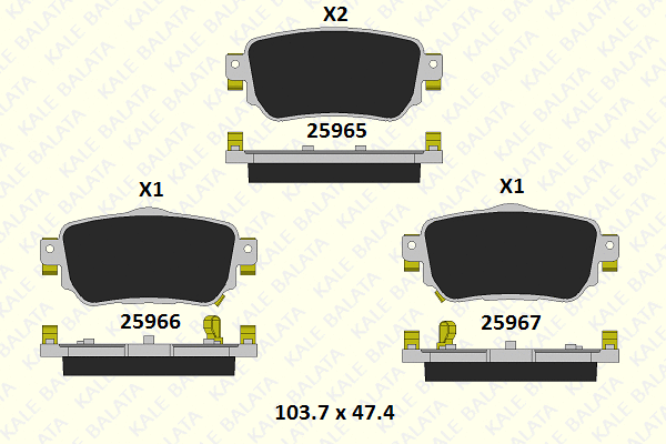 Brake Pad Set, disc brake (25965 151 05)